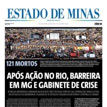 Capa impressa do Estado de Minas de 30/10/2025 -  jwilsoncarvalho.mg