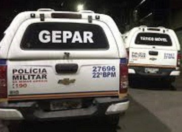 Ocorrência foi atendida pelo Gepar da PMMG, que ainda não conseguiu prender os autores dos tiros -  (crédito: PMMG)