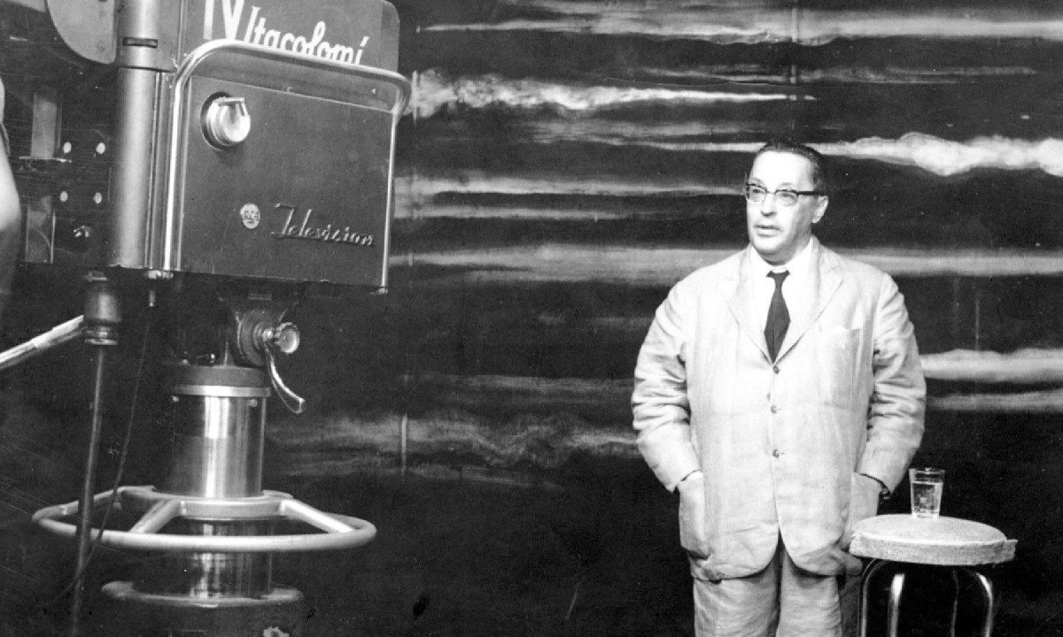 O advogado, político e jornalista Pedro Aleixo durante entrevista a TV Itacolomi | 70 anos da TV Itacolomi-Arquivo EM