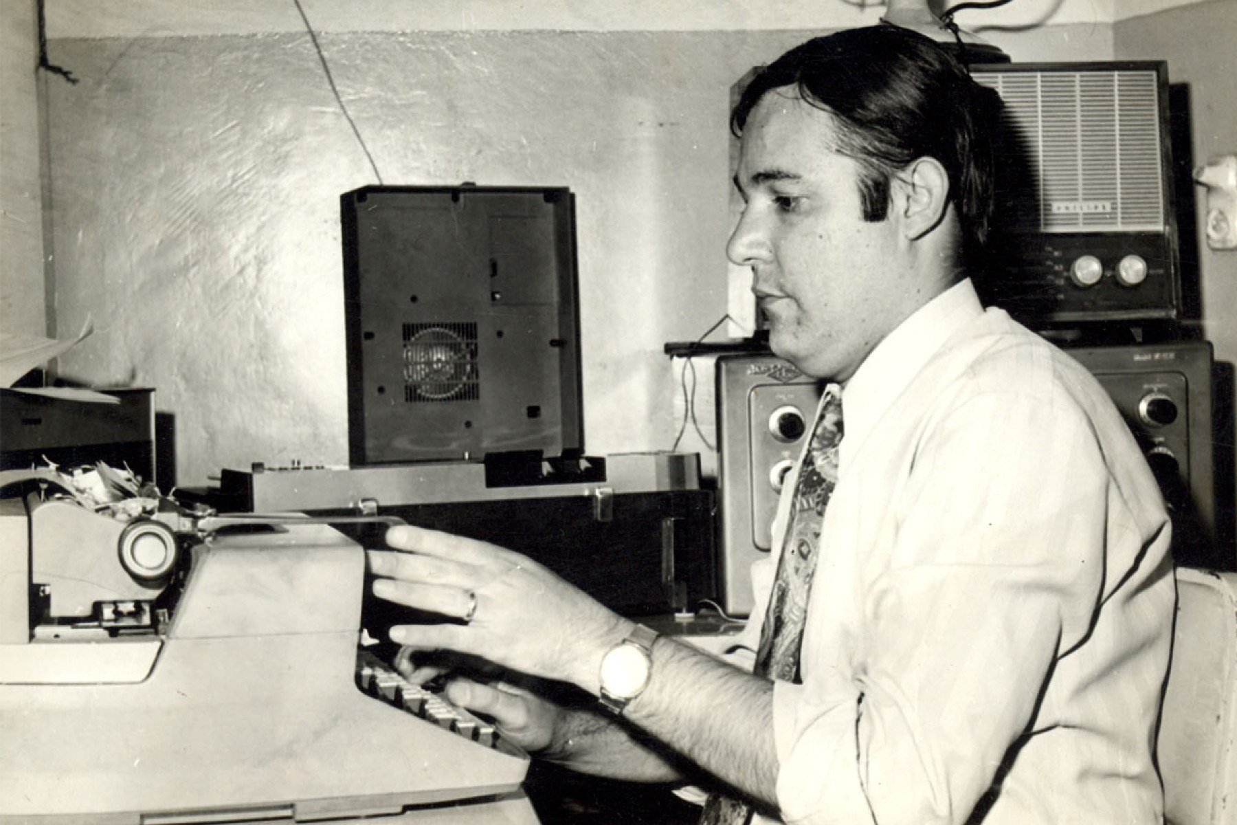 Jayme Gomide, apresentador da TV Itacolomi - 70 anos da TV Itacolomi