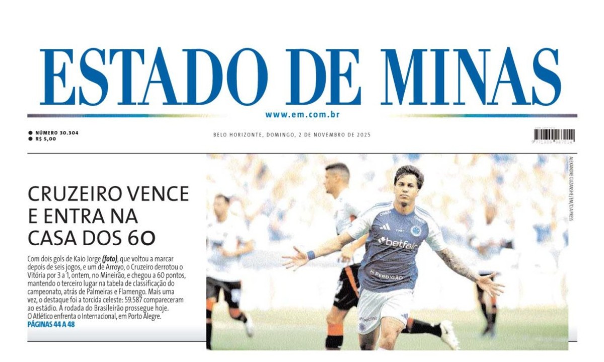 Estado de Minas - (crédito: Capa do Estado de Minas)