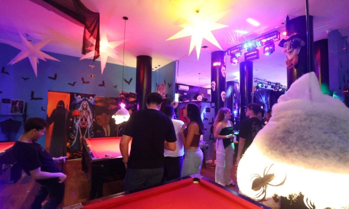 Decoração do Camarote da Savassi para o Halloween-Marcos Vieira/EM/D.A Press