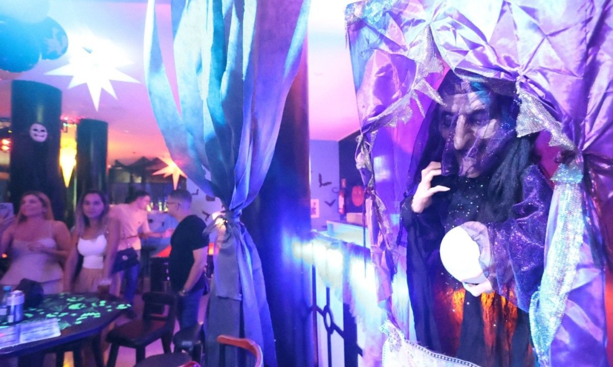 Decoração do Camarote da Savassi para o Halloween-Marcos Vieira/EM/D.A Press