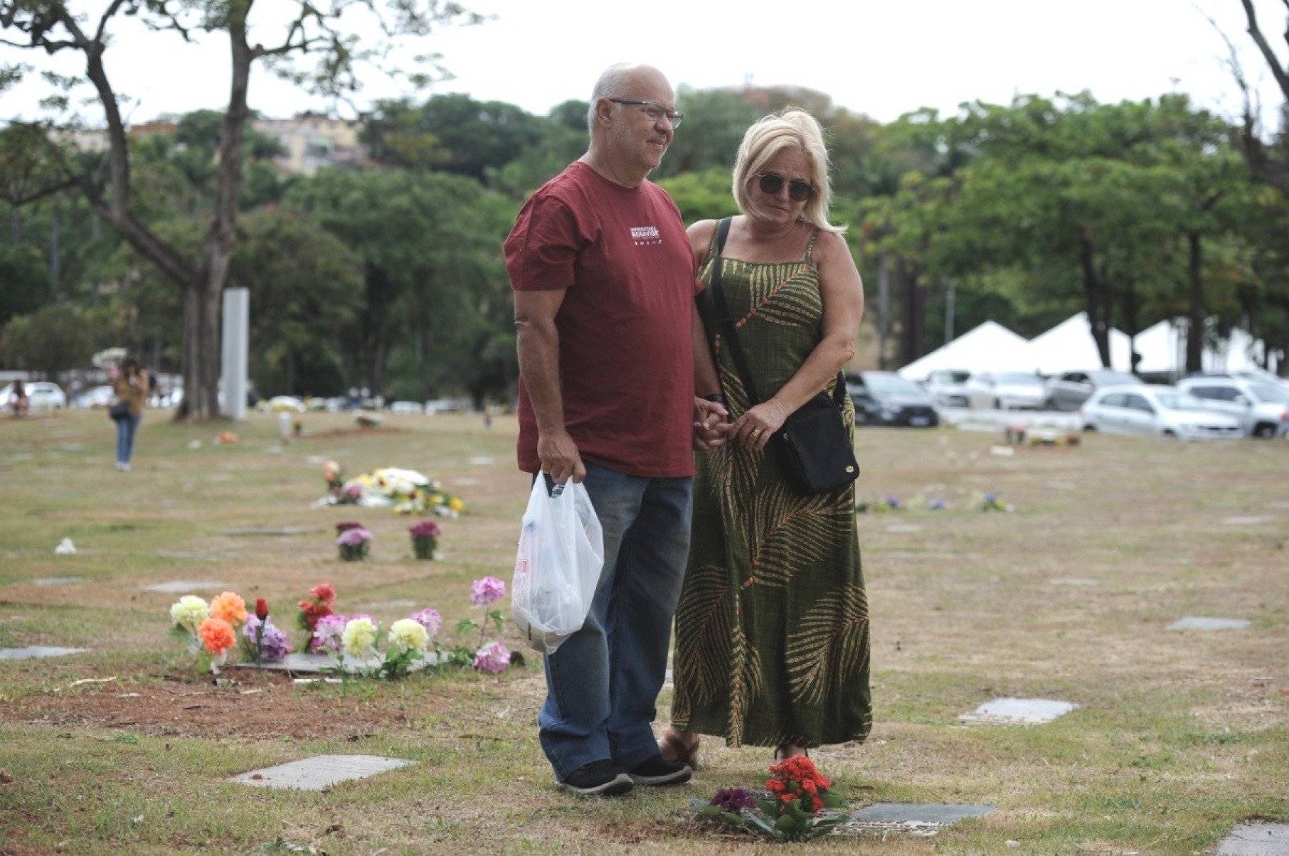 Jazigo da família D'Ávila está no cemitério desde a década de 1970. Maria Teresa de Cabanillas D'Ávila e o marido José Lopes de Medeiros Filho, compartilhavam um instante de recordação