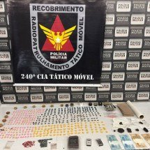 Jovem que usava mototáxi para entregar drogas é preso em Minas - PMMG/Divulgação