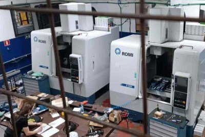 Imagem da suposta fábrica de móveis em que foram encontrados os materiais para montagem dos fuzis em 2023 -  (crédito: Polícia Federal/Divulgação)