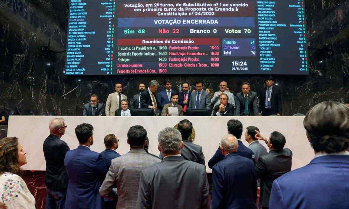 Assembleia aprovou o fim da consulta popular para privatizar a Copasa -  (crédito: Willian Dias/ALMG)