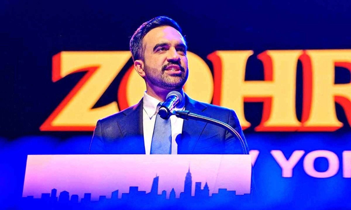 Filho de indianos nascido em Uganda e criado no Queens, Mamdani representa uma síntese do mundo globalizado -  (crédito: Angelina Katsanis / AFP)