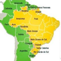 As fronteiras do Brasil na América do Sul