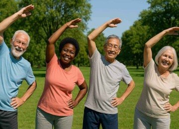 Exercícios físicos constantes são uma das dicas importantes para uma velhice saudável e longeva -  (crédito: imagem gerada por ChatGPT/acervo Estado de Miinas)