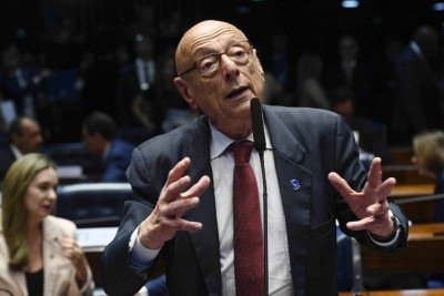 Esperidião Amin diz que conta com ‘simpatia’ de Bolsonaro, mas que apoio é incerto -  (crédito: Platobr Politica)