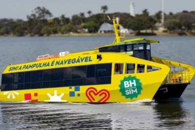 Inicialmente, o projeto-piloto de navegabilidade da Lagoa da Pampulha será gratuito, com a duração de três meses, entre dezembro de 2025 e fevereiro de 2026 -  (crédito: Divulgação / PBH )