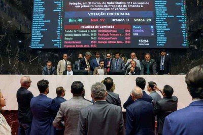 Assembleia aprovou o fim da consulta popular para privatizar a Copasa -  (crédito: Willian Dias/ALMG)