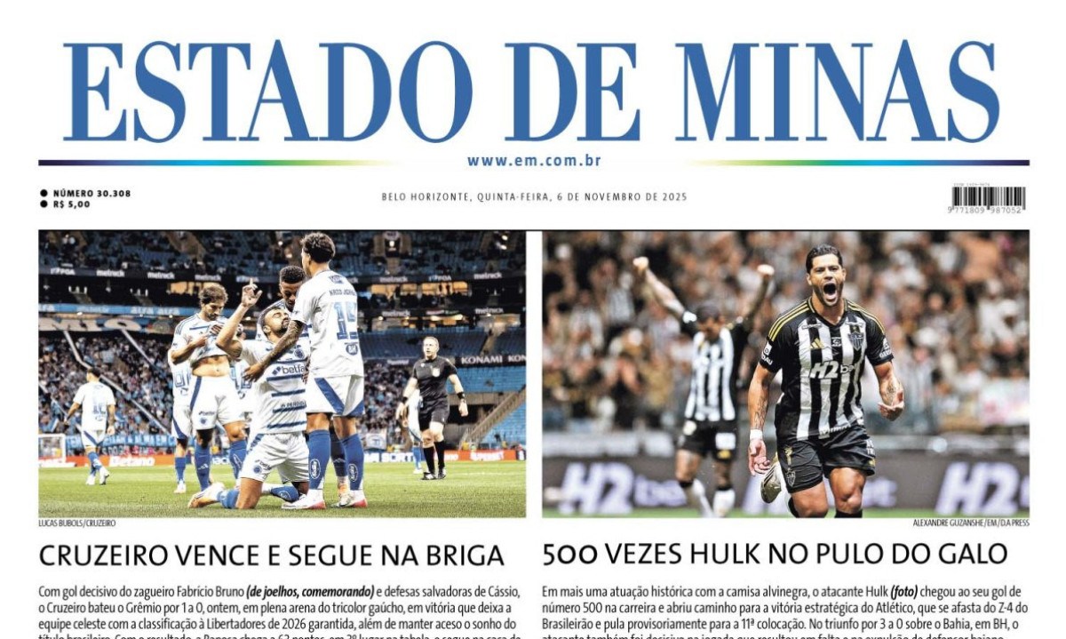 Estado de Minas - (crédito: Capa do Estado de Minas)