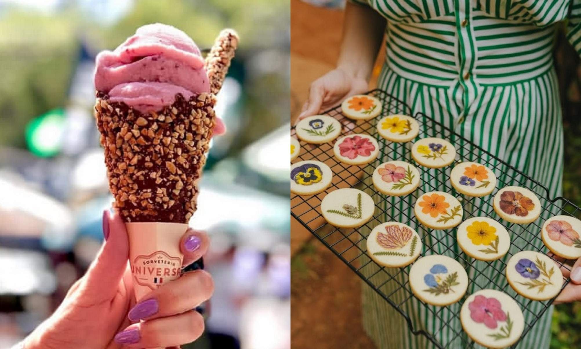Sorveteria Universal e Biscoito de Flor