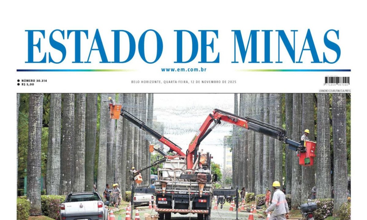 Confira a capa do Estado de Minas do dia 12/11/2025 - (crédito: Estado de Minas)
