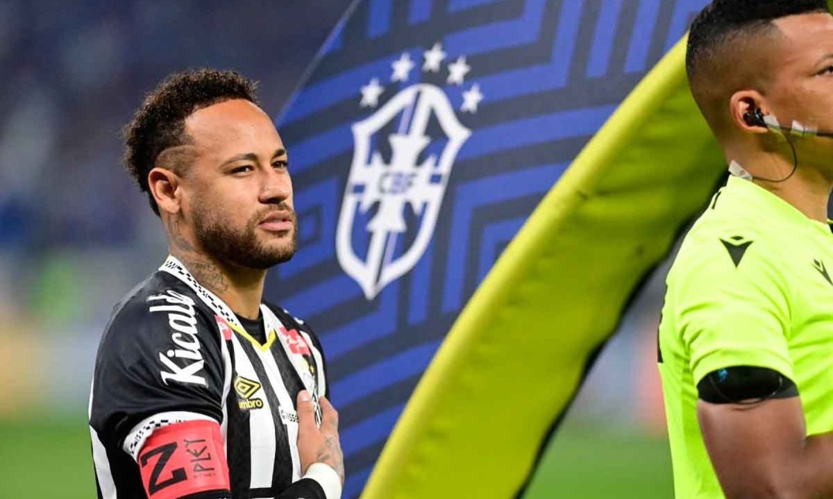 O desempenho de Neymar pelo Santos no Brasileiro não tem sido suficiente para chamar a atenção da Seleção Brasileira -  (crédito: Leandro Couri/EM/D.A. Press - 10/8/25)