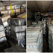 Operação apreende 6,5 toneladas de maconha em carreta refrigerada em BH - PF/Divulgação