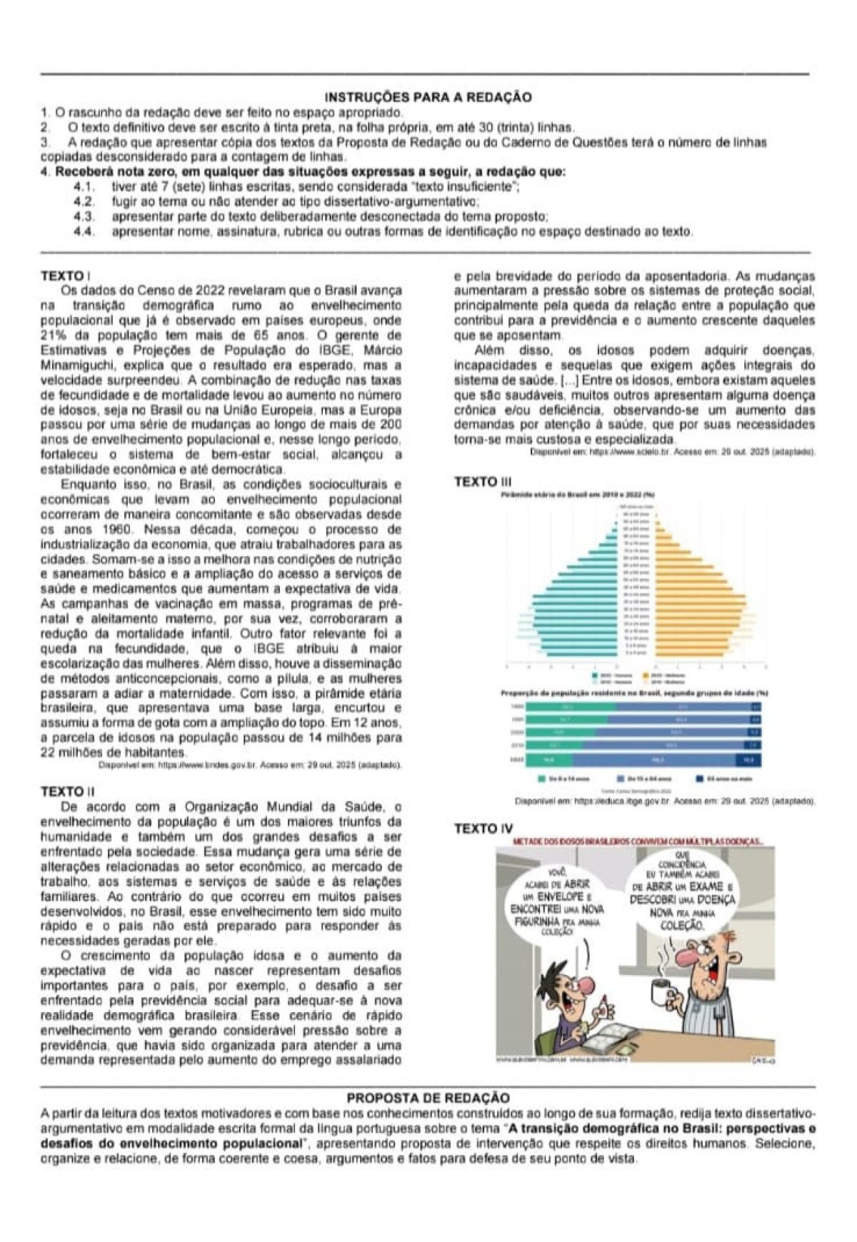 Simulado feito no col&eacute;gio dias antes do Enem