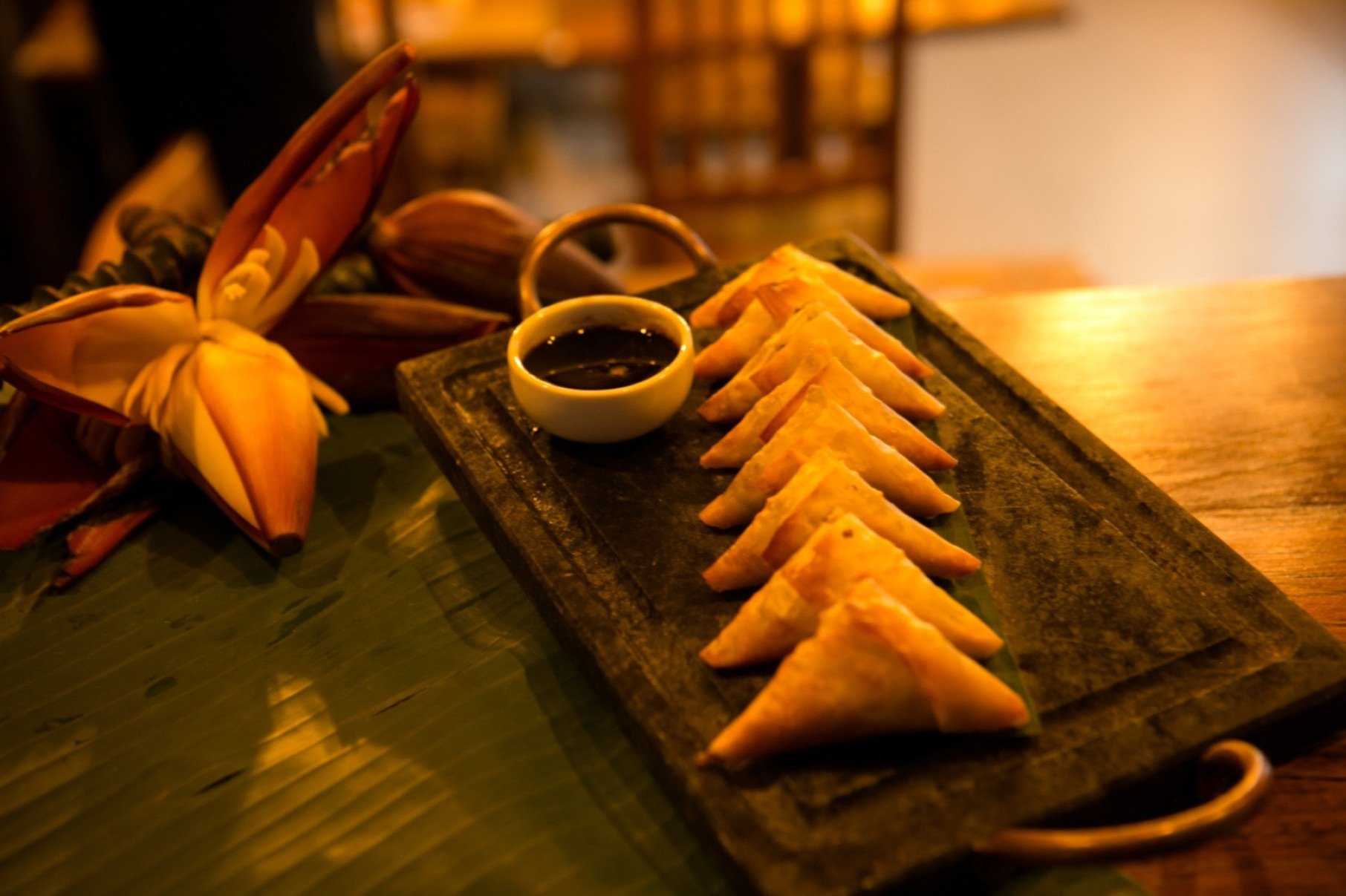 Estância Bemain: Pasteizinhos de caponata de coração de bananeira com queijo canastra e redução de mel-Prefeitura de Nova Lima/Divulgação