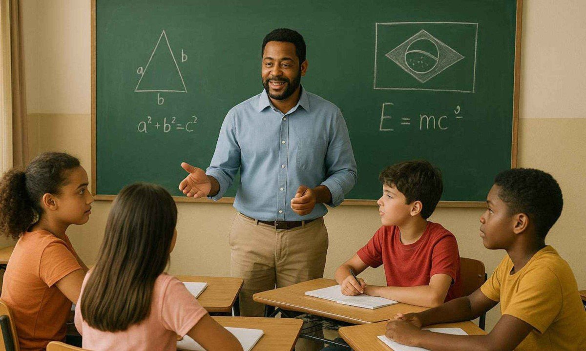 Professor em sala de aula: ele ensina conteúdos, sim; porém, antes de tudo, ensina a possibilidade de existir sem pedir desculpas por não ser 