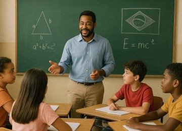 Professor em sala de aula: ele ensina conteúdos, sim; porém, antes de tudo, ensina a possibilidade de existir sem pedir desculpas por não ser 