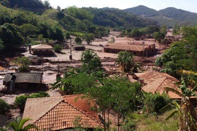 Paracatu de Baixo foi o segundo grande povoado de mariana a ser encoberto pela lama e rejeitos do rompimento de 2015 -  (crédito: Mateus Parreiras/EM/D.A.Press)