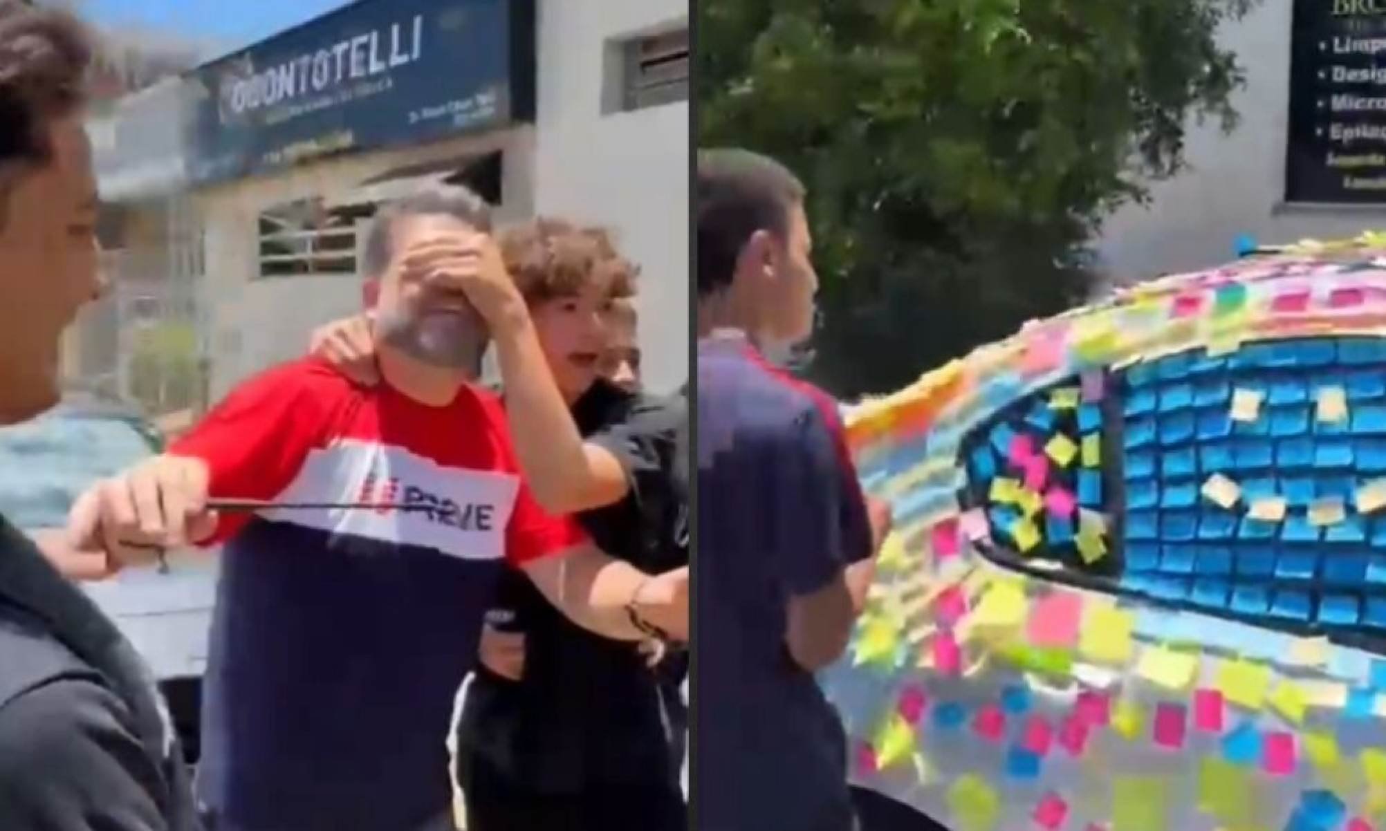 VÍDEO: alunos viralizam ao cobrir carro de professor com post-its