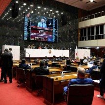 Plenário da Assembleia legislativa: 52 dos 56 deputados que se candidataram em 2022 conseguiram novo mandato  -  (crédito: ALEXANDRE NETTO/ALMG)