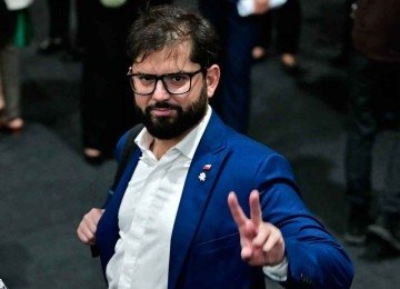 Fracasso na reforma constitucional e insegurança derrubaram popularidade de Gabriel Boric -  (crédito: Pablo Porciuncula/AFP)