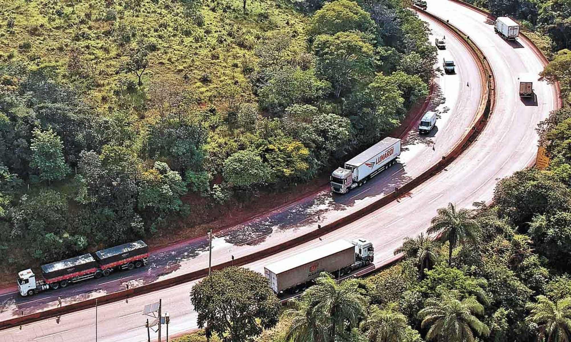 curva no km 528 da BR-381, em Brumadinho, é um dos pontos mais críticos da rodovia, com várias mortes registradas nos últimos anos