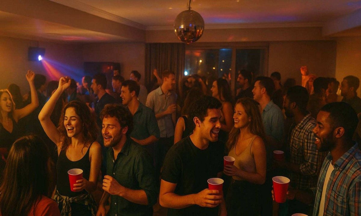 Festas barulhentas até tarde da noite em prédios residenciais são incômodo para moradores do próprio prédio e para edifícios vizinhos -  (crédito: imagem gerada por inteligência artificial/Acervo Estado de Minas)