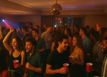 Festas barulhentas até tarde da noite em prédios residenciais são incômodo para moradores do próprio prédio e para edifícios vizinhos -  (crédito: imagem gerada por inteligência artificial/Acervo Estado de Minas)