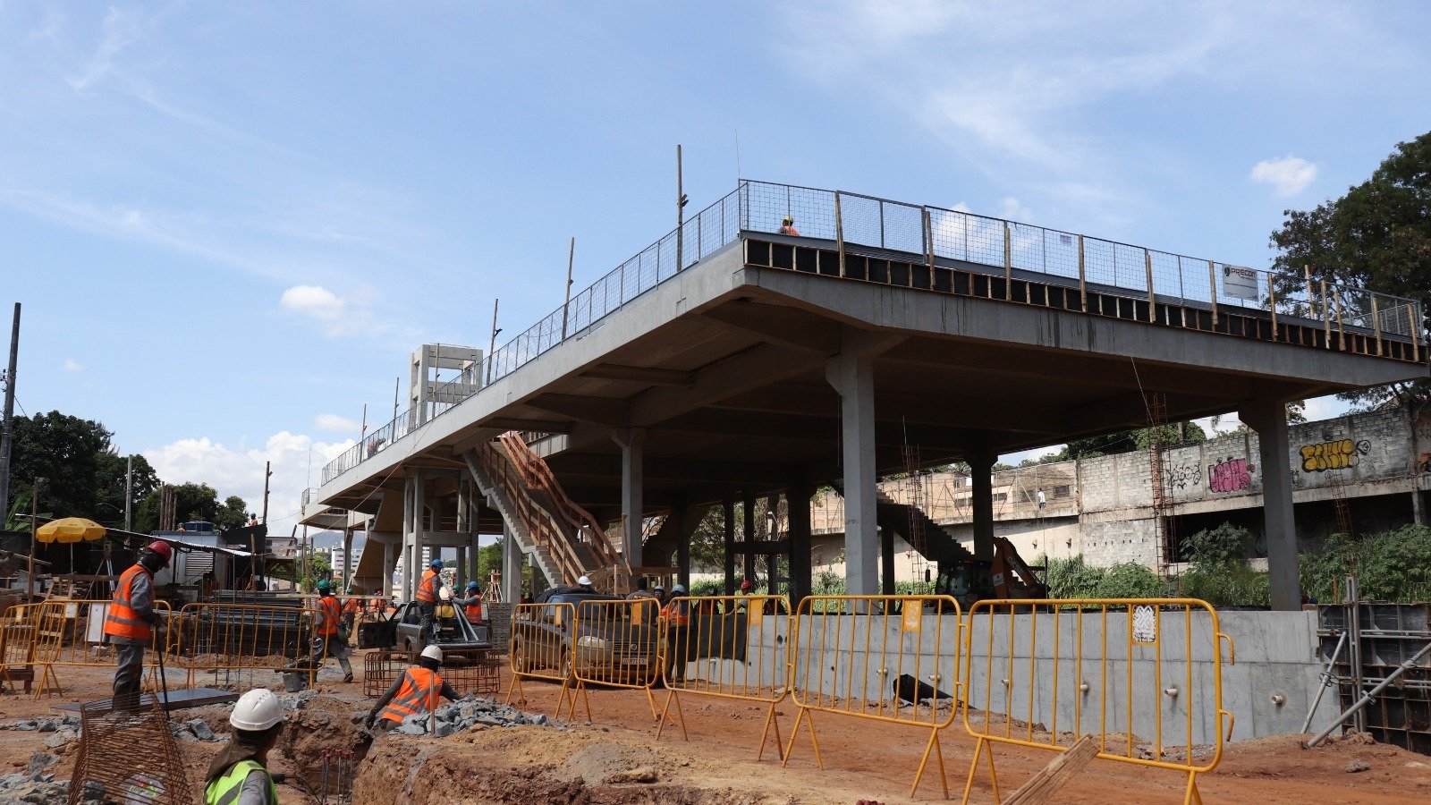 Canteiro de obras do Metrô BH: na foto, a futura estação Amazonas -  (crédito: Divulgação/MetrôBH)