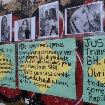 Caso Alice: cartazes na Praça Sete cobram justiça para pessoas trans mortas - T&uacute;lio Santos/EM/D.A Press