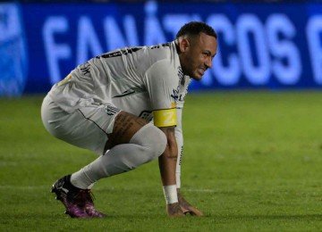 O desempenho de Neymar pelo Santos neste Brasileiro está abaixo do esperado -  (crédito: Nelson ALMEIDA / AFP – 16/5/25)