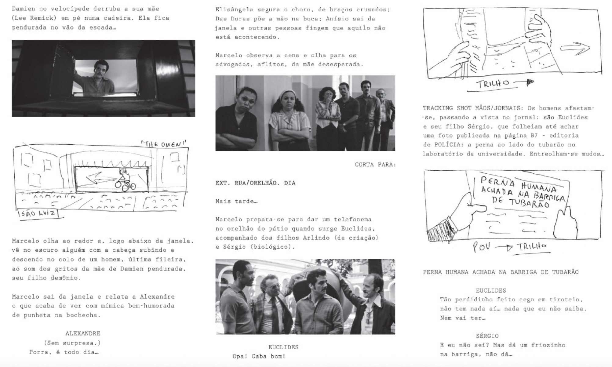 Roteiro do filme 'O agente secreto'-Divulgação/Kleber Mendonça Filho