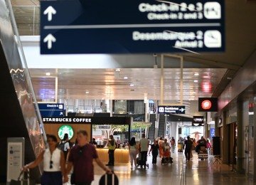 Aeroporto de Confins, na Grande BH, integra pacote de 20 terminais vendidos pelo grupo brasileiro à operadora mexicana ASUR -  (crédito: Leandro Couri/EM/D.A.Press)