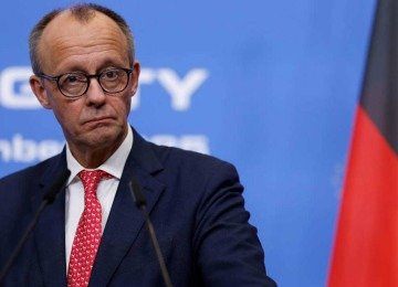 Friedrich Merz, chanceler alemão, em evento em Berlim -  (crédito: ODD ANDERSEN / AFP)