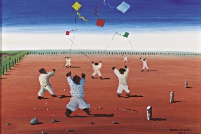 

Pintura de Candido Portinari destaca crianças humildes em meio às cores e à liberdade da infância -  (crédito: Instituto Portinari/reprodução)
