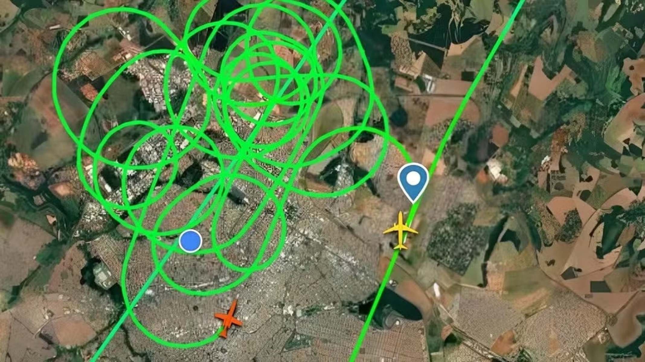 Avião dá voltas em círculos e chama atenção de moradores mineiros