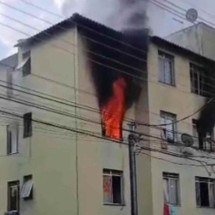 Vídeo: fogo toma conta de apartamento no Bairro Saudade - Divulga&ccedil;&atilde;o/CBMMG