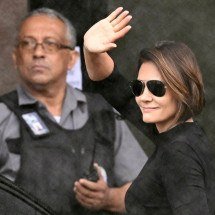 Michelle visita Bolsonaro na Polícia Federal - Evaristo Sa / AFP