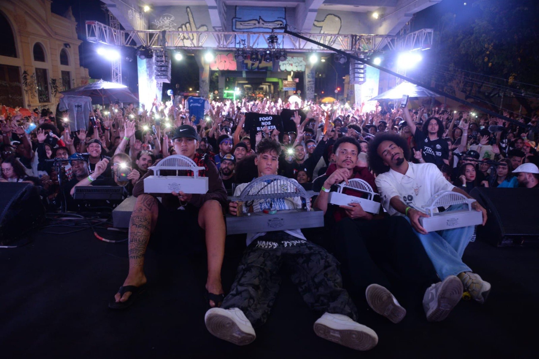 Edição 2025 do Duelo de MCs Nacional teve o baiano Japa como vencedor; a vice ficou com o paulista Barretos-Túlio Santos/EM/D.A Press