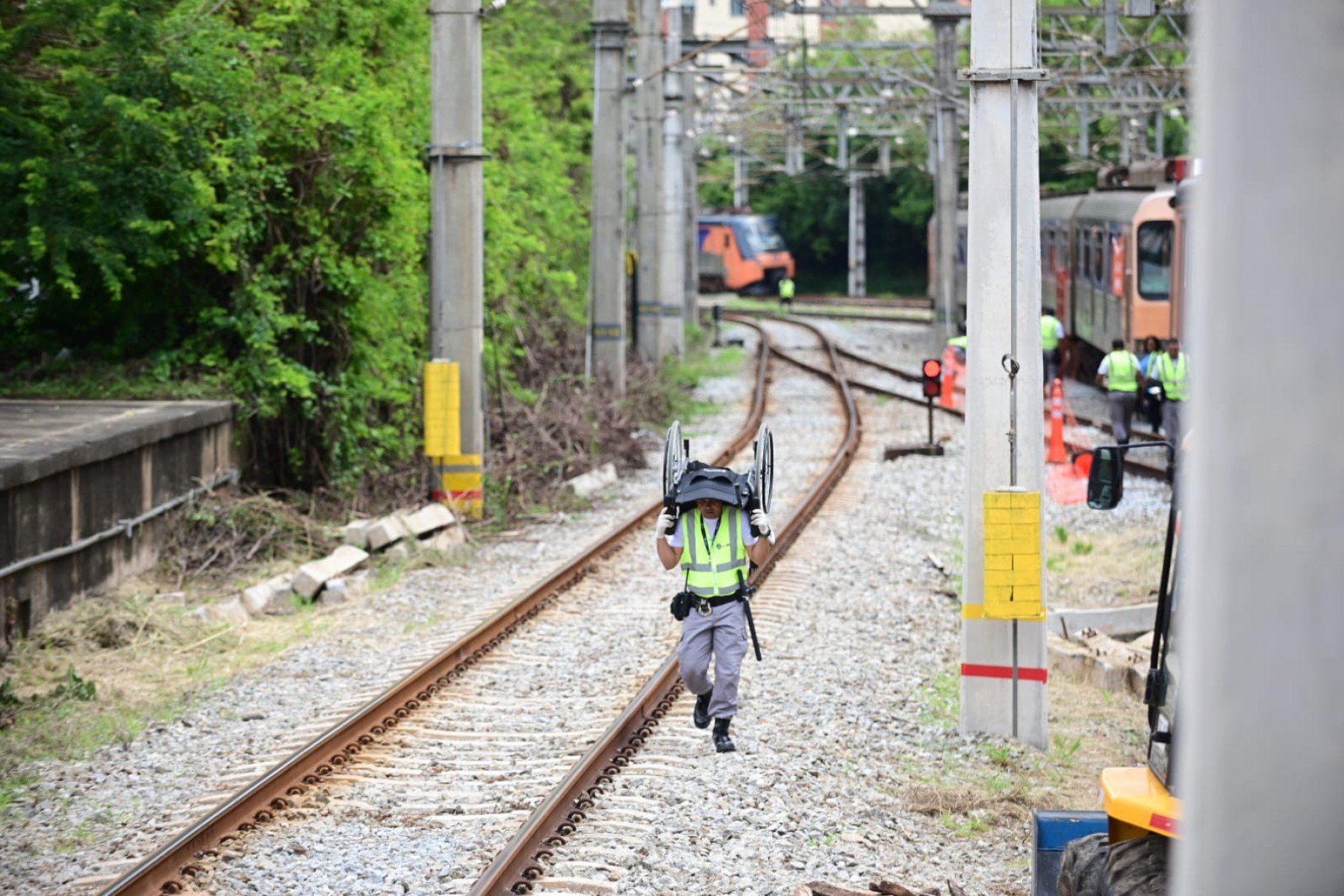 Simulação de acidente no metrô de BH