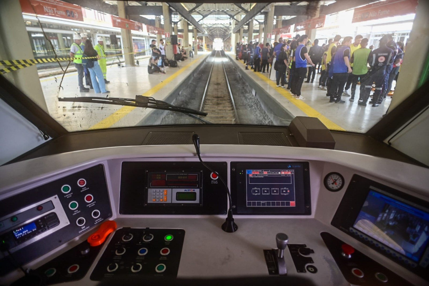 Simulação de acidente no metrô de BH