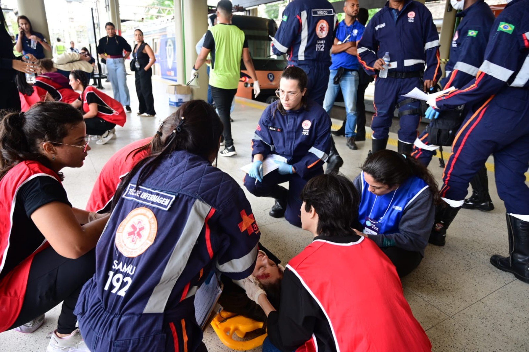 Simulação de acidente no metrô de BH