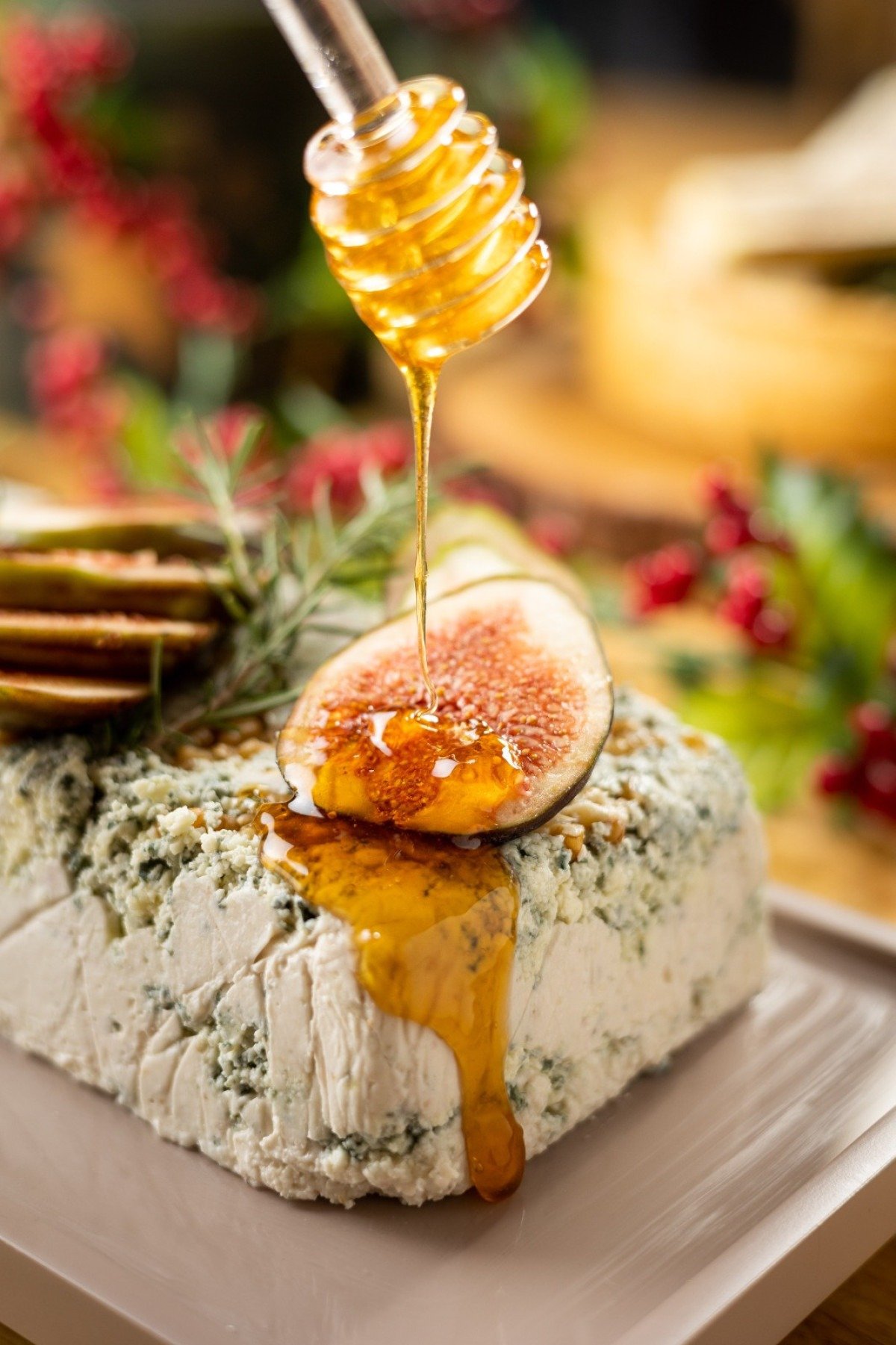 Terrine de gorgonzola com figos frescos e melado (Fora do Comum)