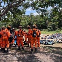 Bombeiros realizam treinamento para enfrentar o período de chuvas na RMBH - Edésio Ferreira/EM/D.A Press