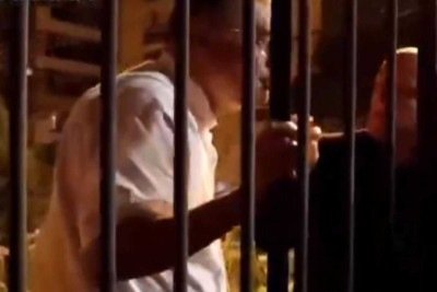 Padre cumpriu determinação e não permitiu entrada de bolsonaristas -  (crédito: Reprodução/Redes sociais)